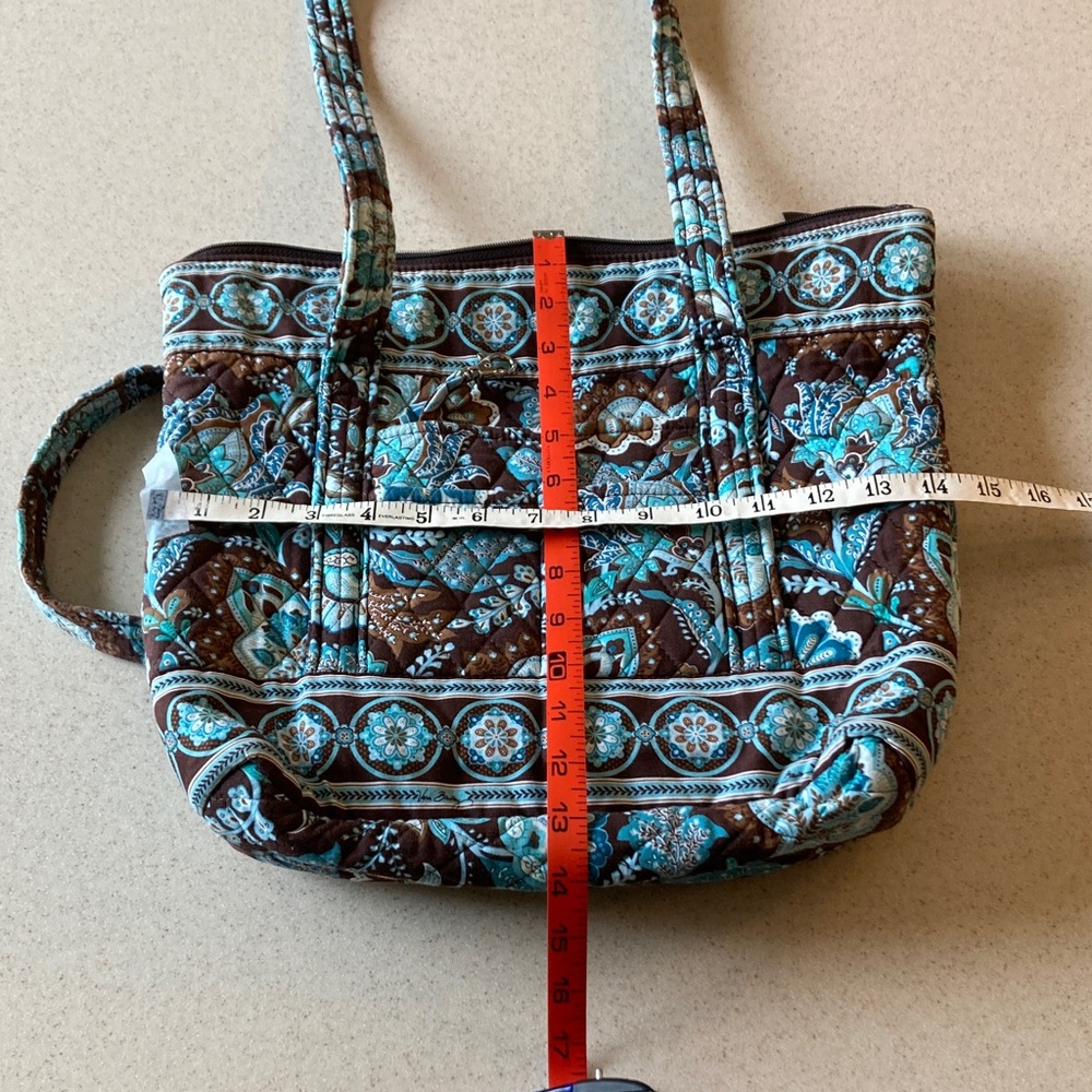 Vera Bradley Java Blue Tote Bag Made in USA - Picture 11 of 16